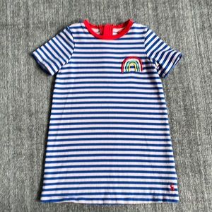 Joules Rosalee Striped Rainbow Dress 4T